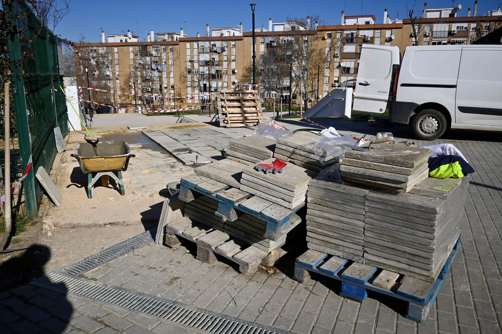 Zona en la que se está actuando en la Plaza de los Templetes.