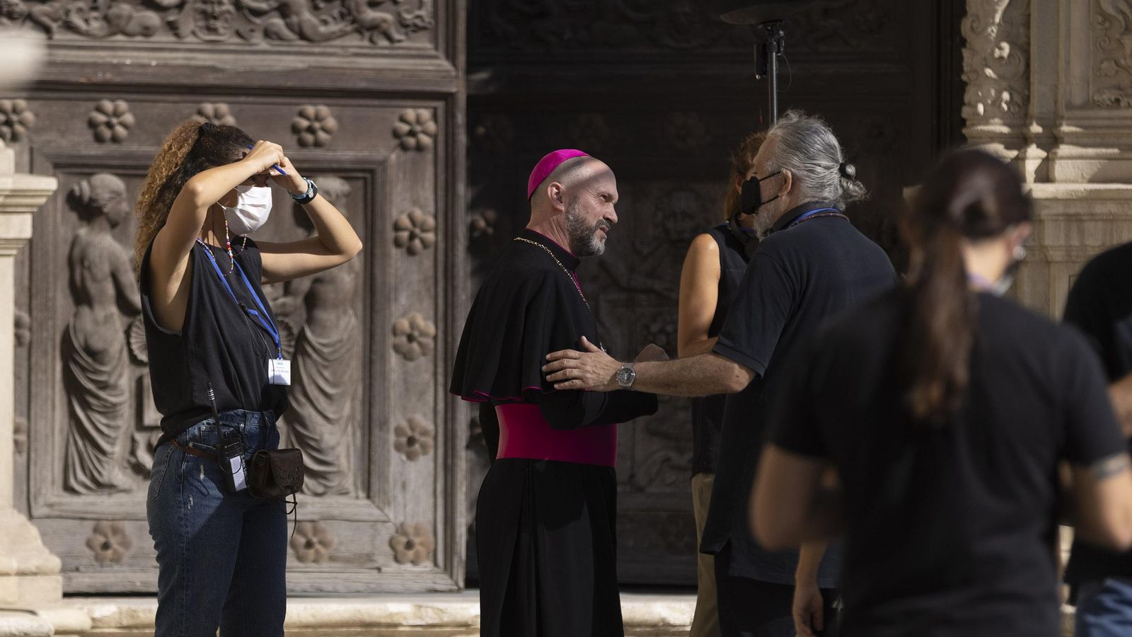 El rodaje en el Ayuntamiento de Sevilla.