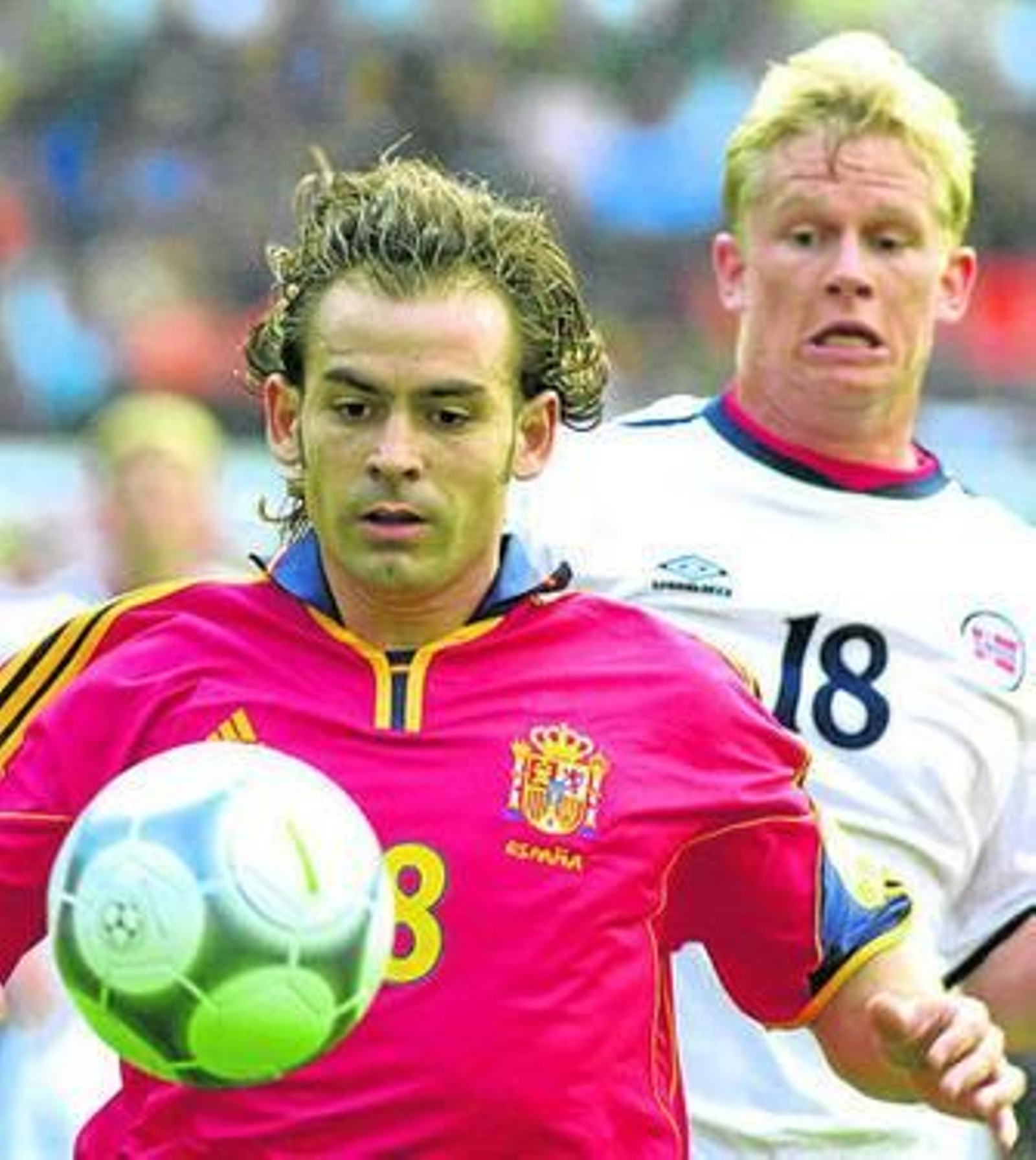 Paco Jémez, en un partido internacional con España.