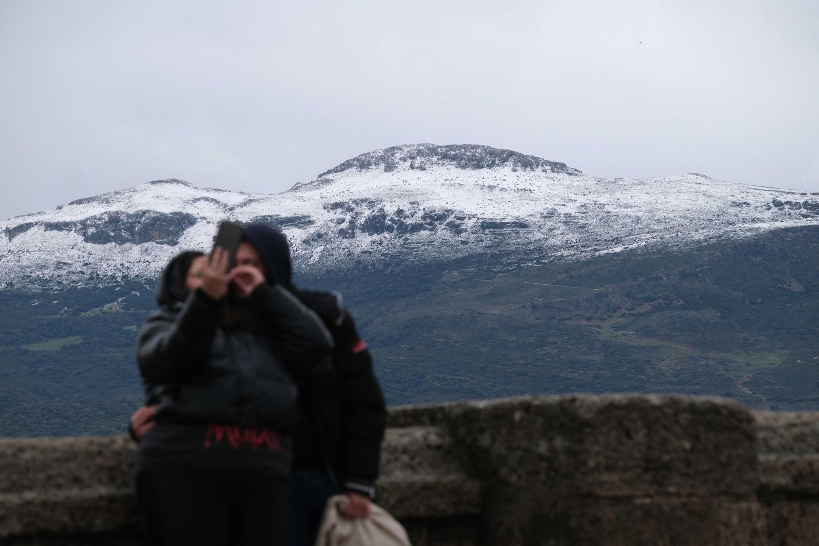 La nueva nevada  en el Parque Nacional Sierra de las Nieves, en fotos