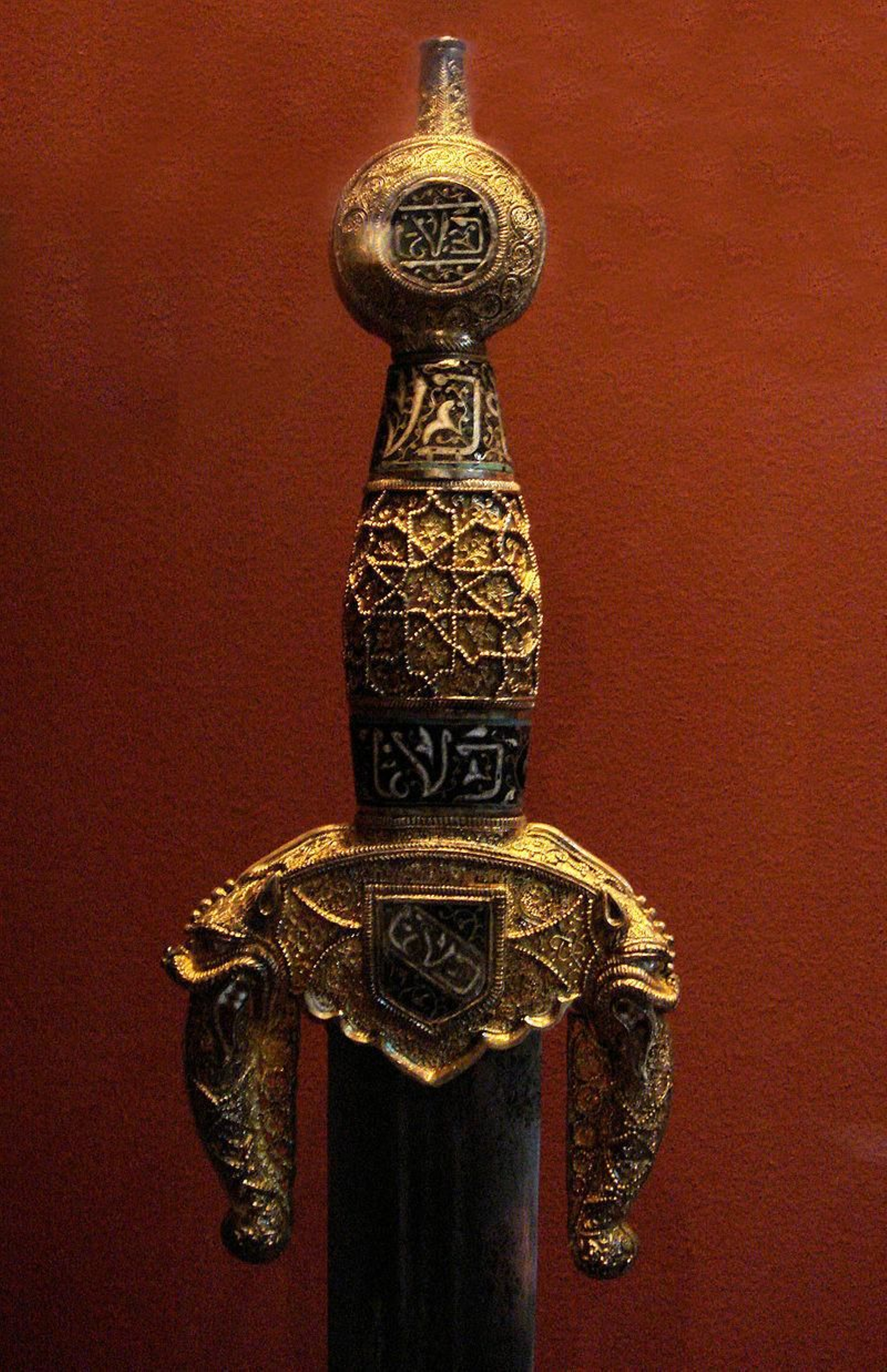 Empuñadura de la espada de Boabdil que hay que el Museo del Ejército.