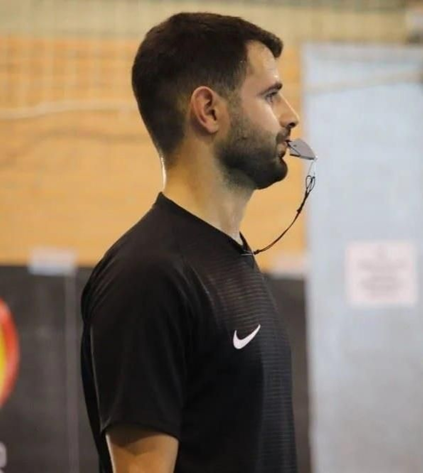 Chan Fierro, colegiado onubense que arbitra en este Nacional que se celebra en Huelva.