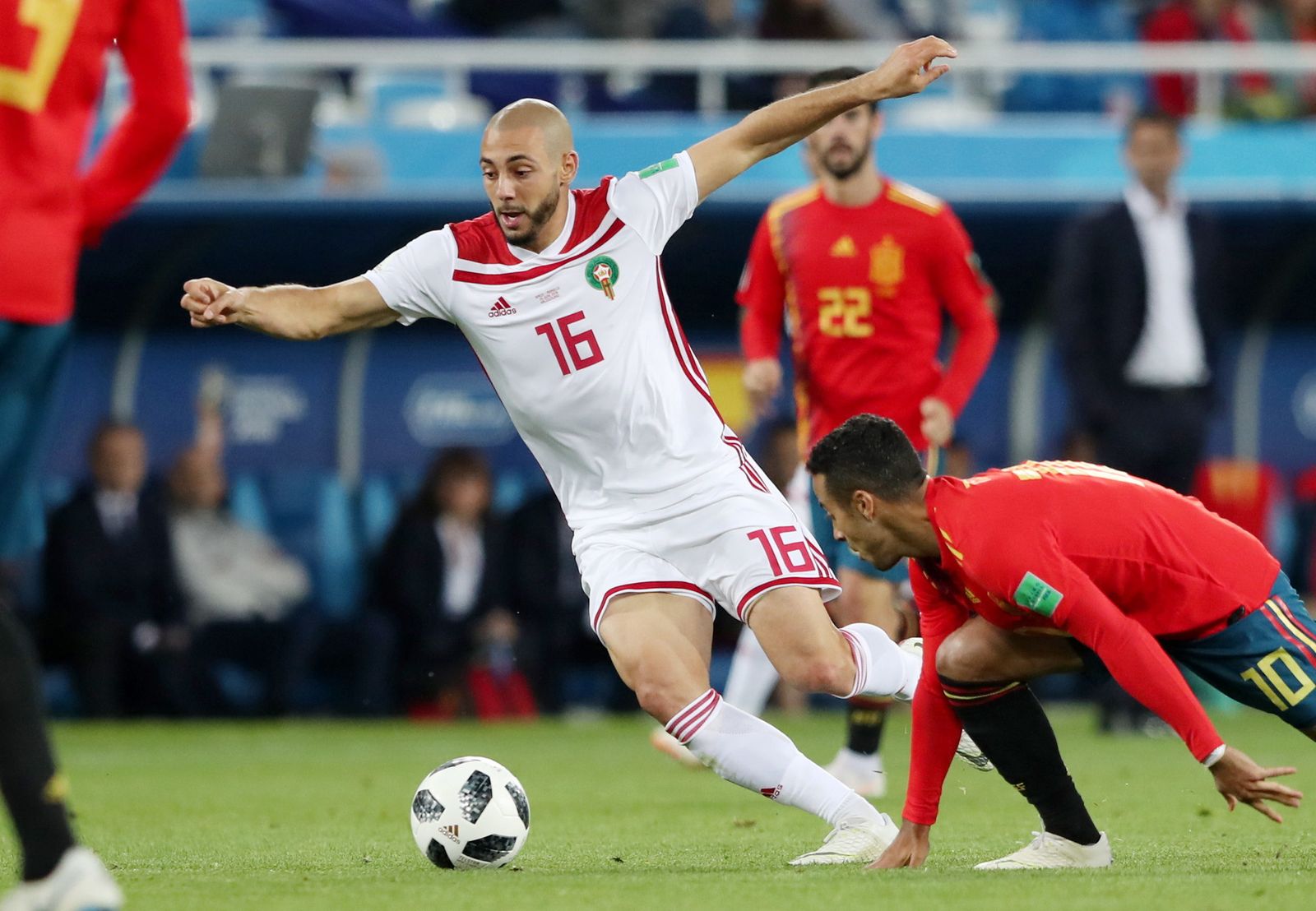 Las imágenes del España-Marruecos