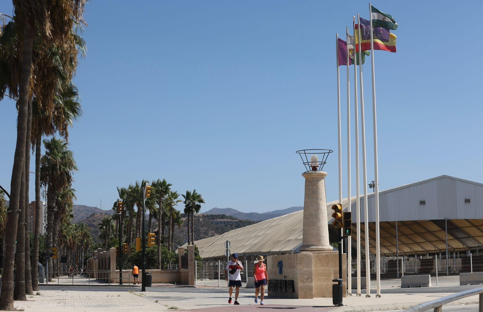 Las fotos del día de fuertes vientos en las playas de Málaga
