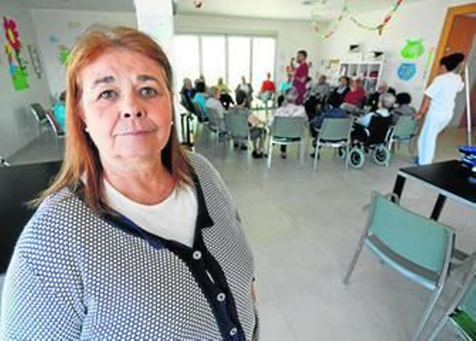 Paloma Ramos, en el centro de alzheimer de Camino de los Almendrales.