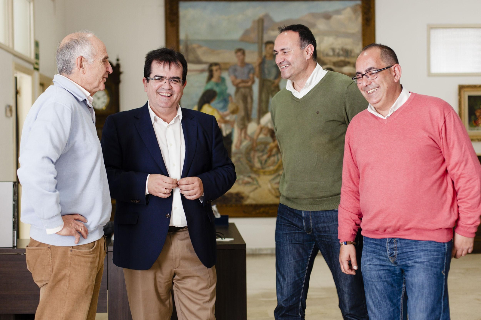 Baldomero Martínez (segundo a la derecha) en una imagen de archivo.