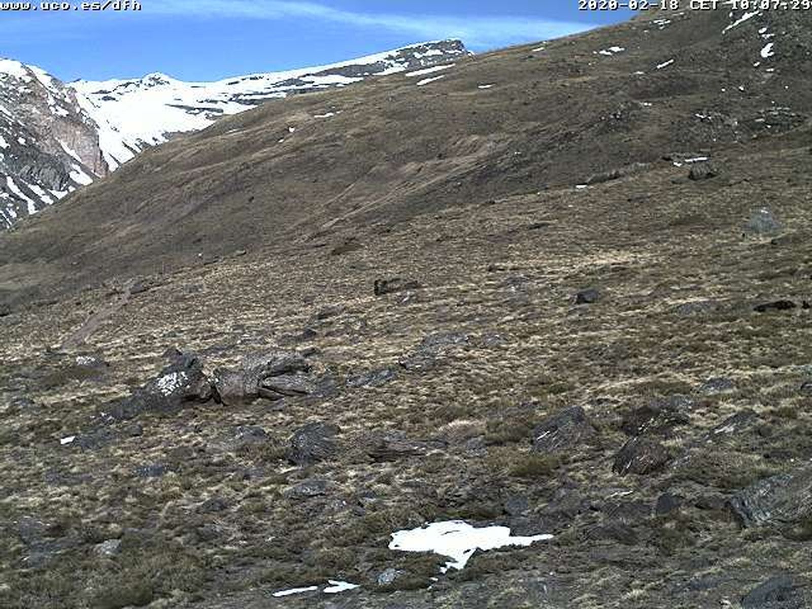 La falta de nieve en Sierra Nevada deja una estampa similar a la del mes de junio