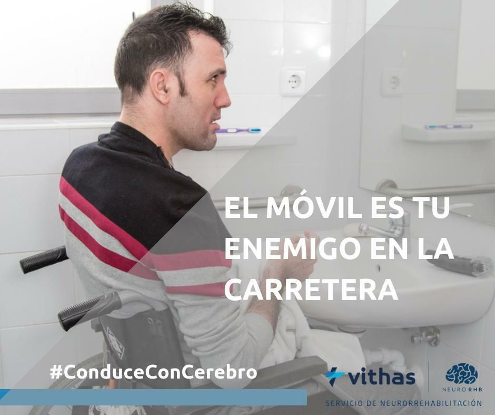 Campaña de seguridad vial #ConduceConCerebro en redes sociales.