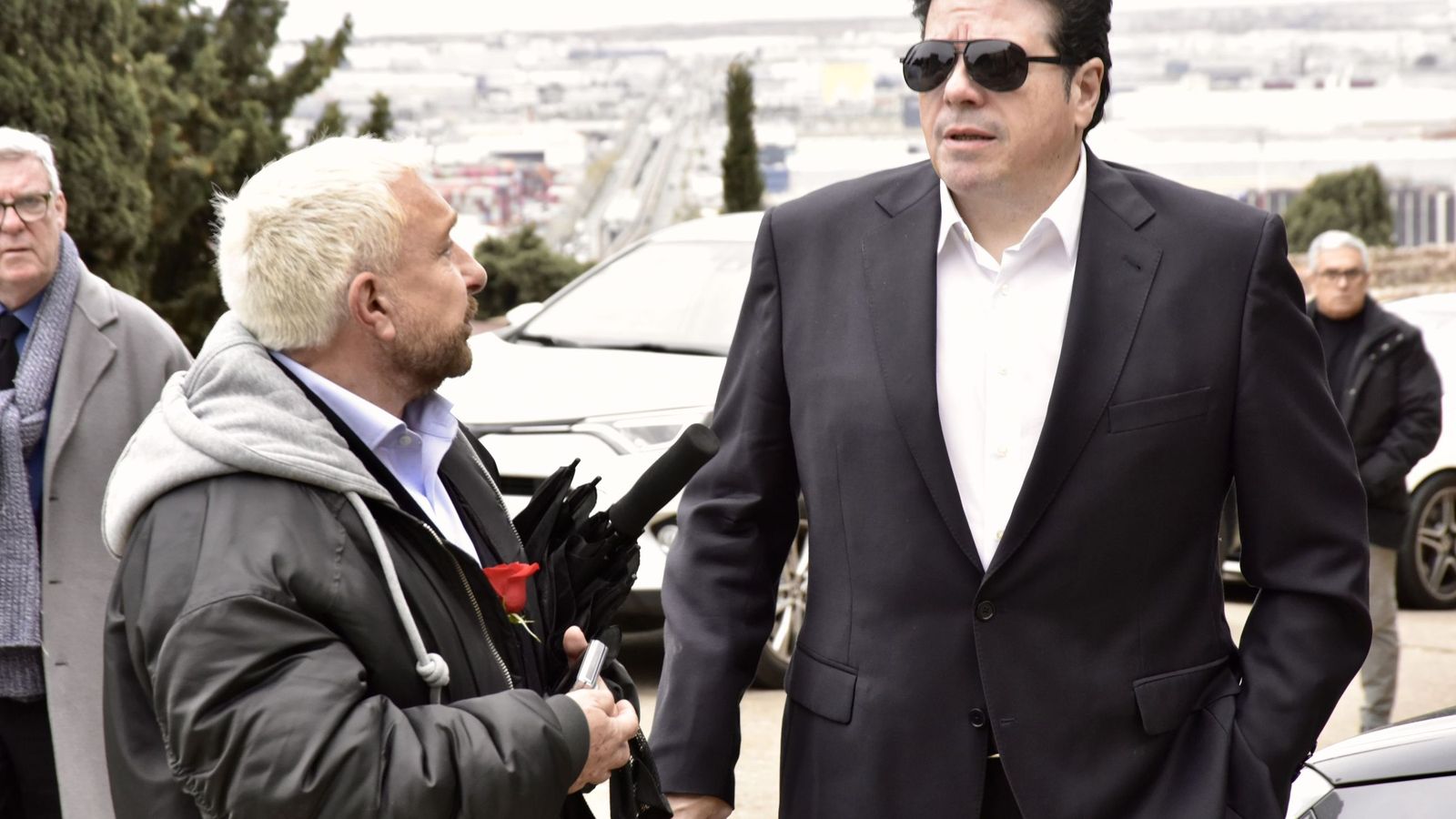 Carlos Cánovas, ex marido de Silvia Tortosa, en el funeral de la actriz hace dos años