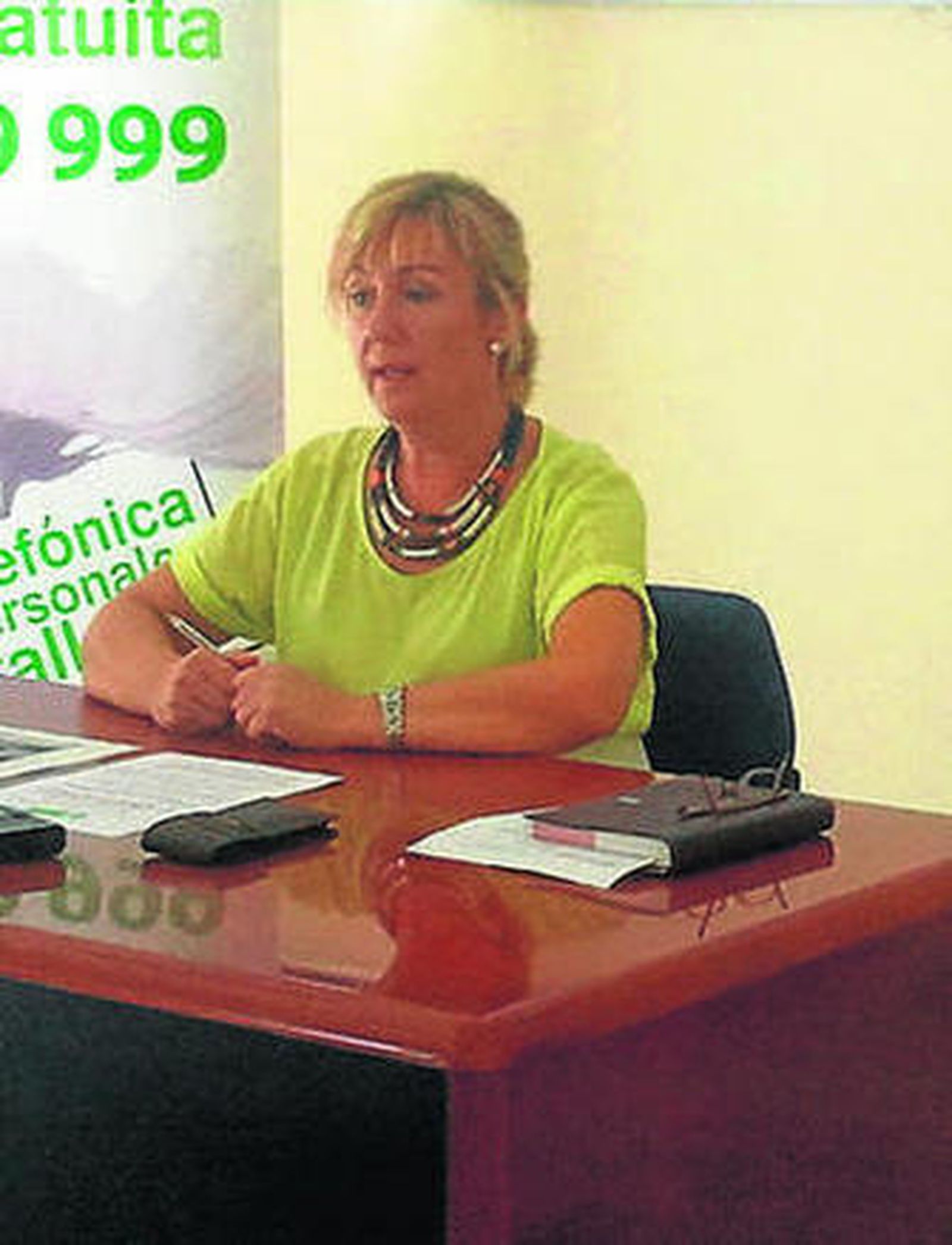 La presidenta, Elena García.