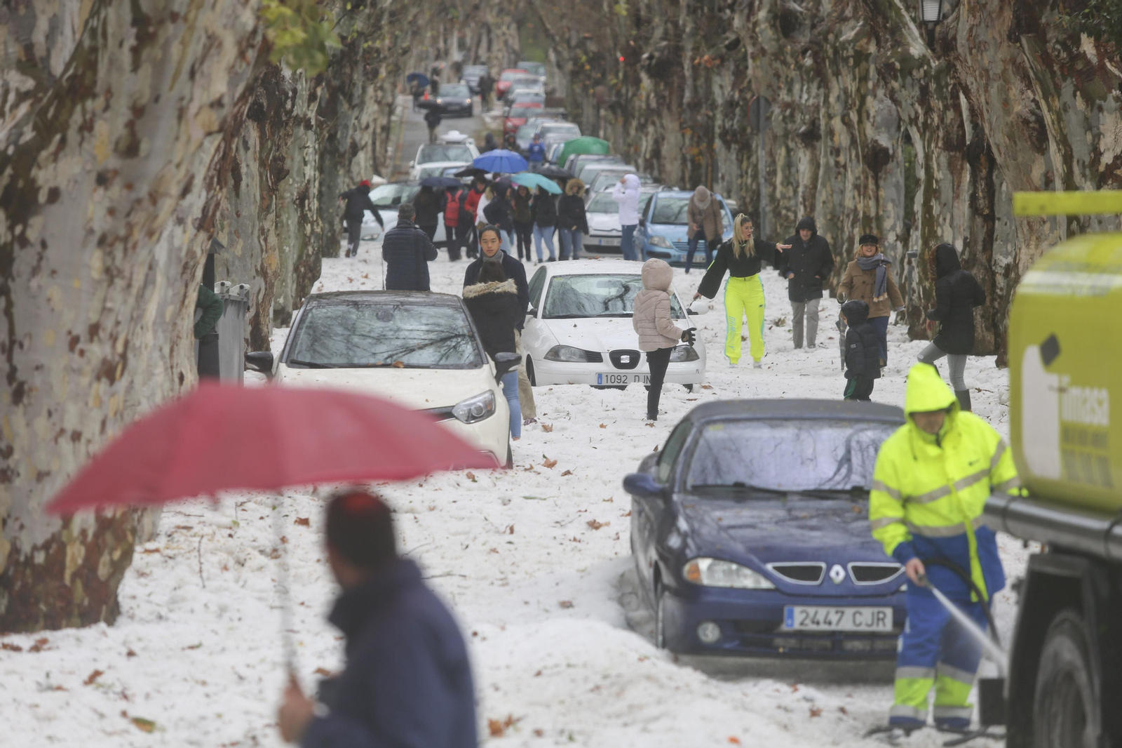 Fotos de la fuerte granizada registrada en Málaga