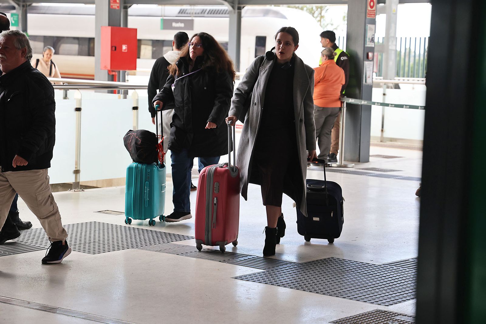 Llegada del primer tren a Huelva tras el accidente de Adamuz