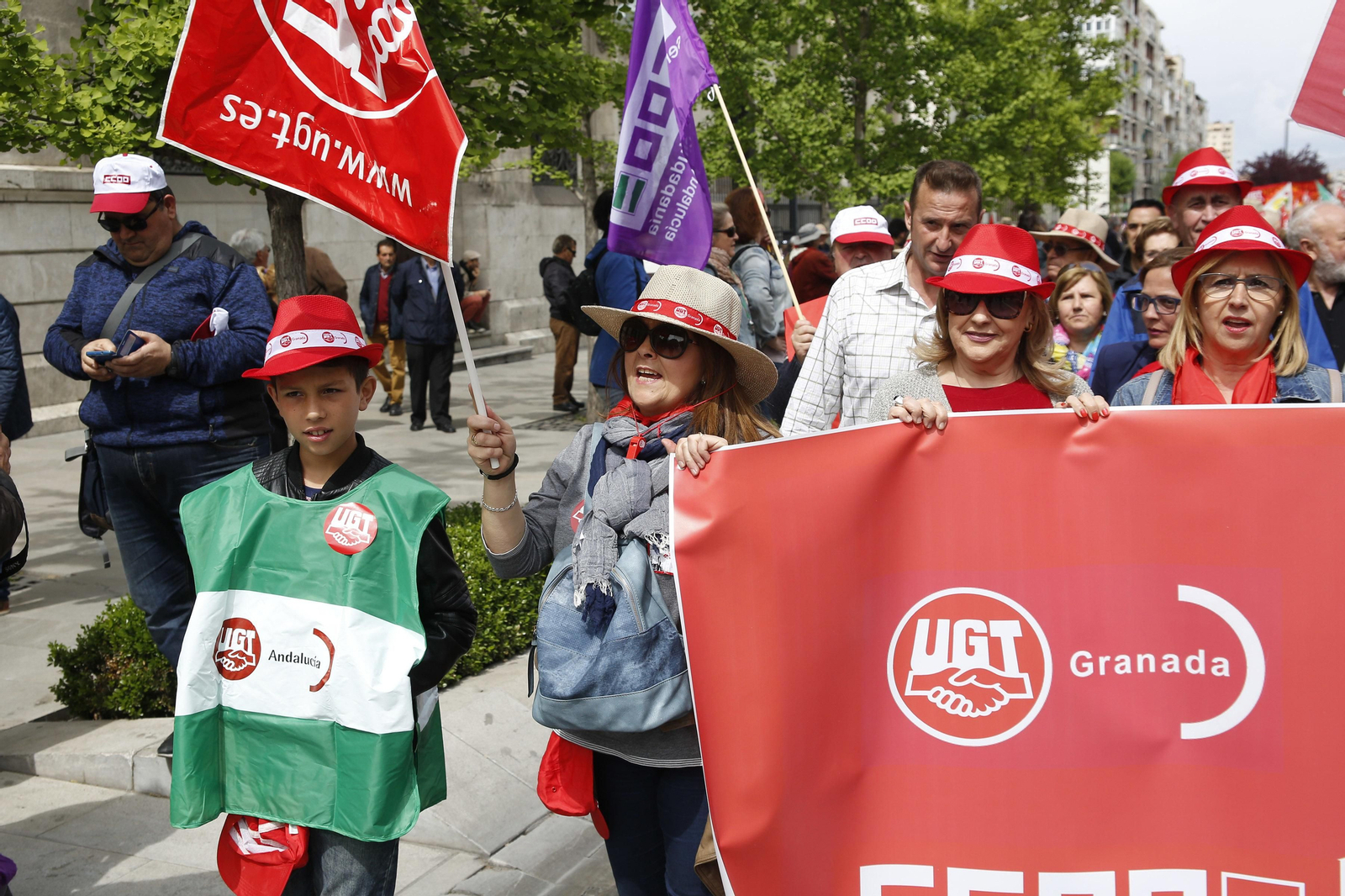 La manifestación del Primero de Mayo de Granada, en imágenes