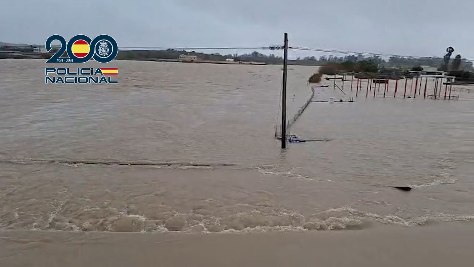 Así está el río Guadalete a su paso por Jerez tras las últimas lluvias