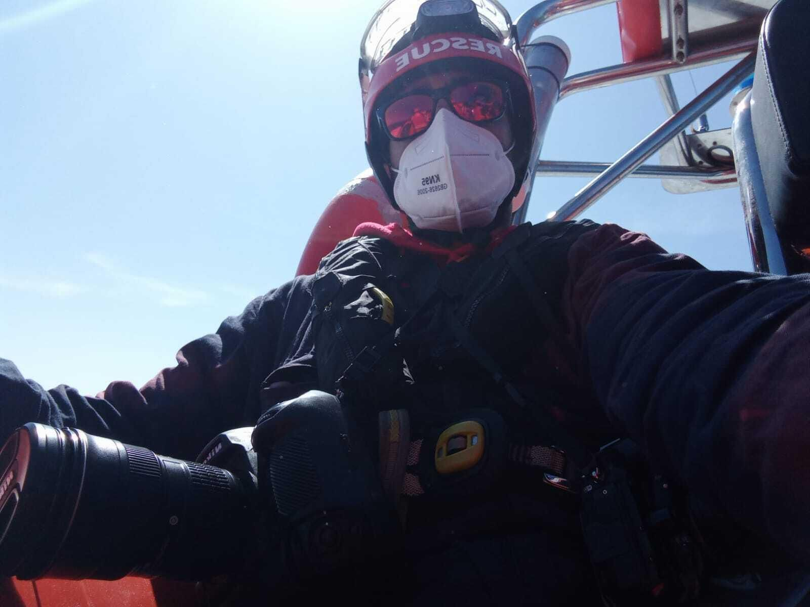 Una imagen de Carlos Gil en el Open Arms