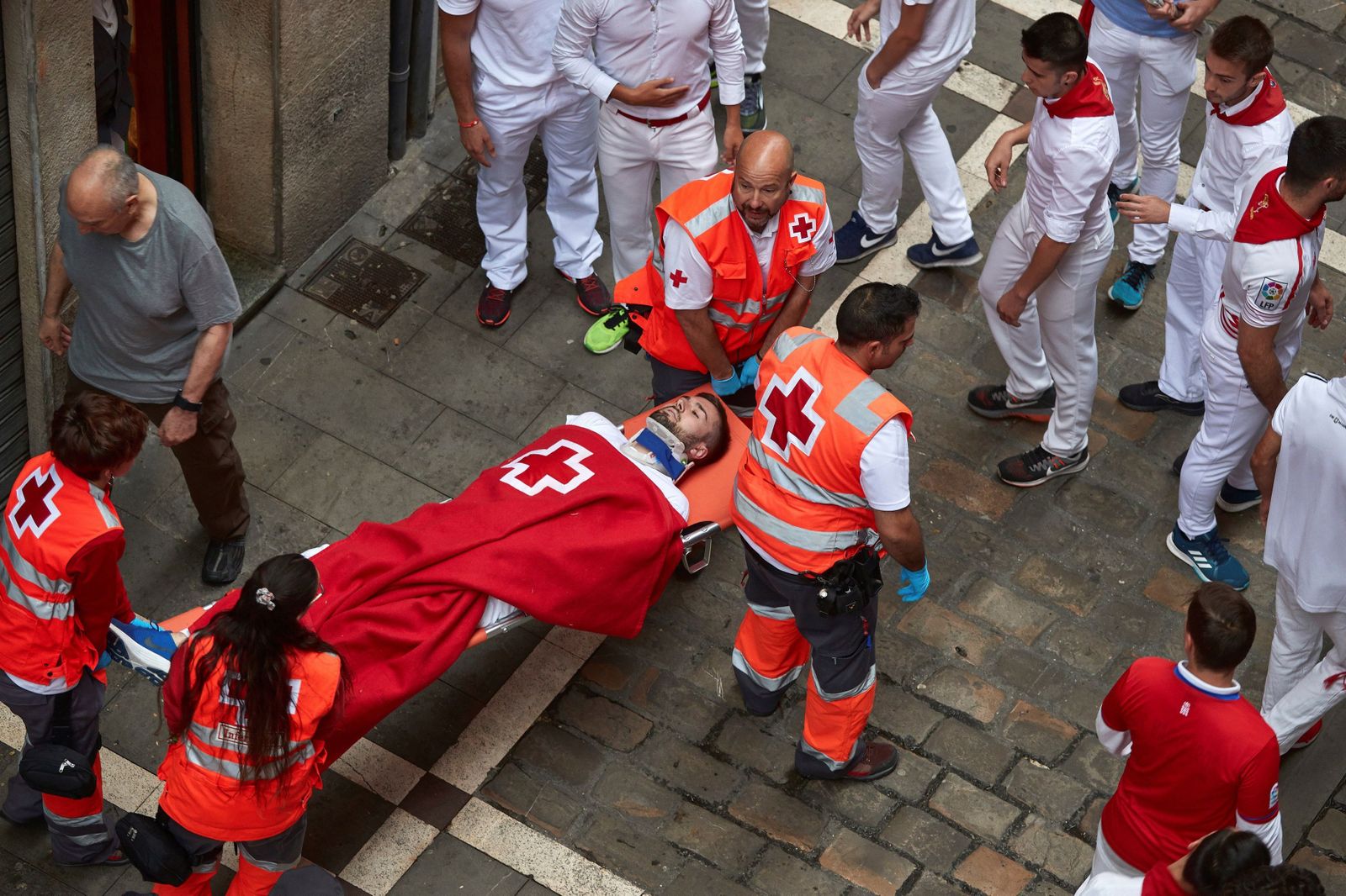 El séptimo encierro de los Sanfermines 2018, en imágenes