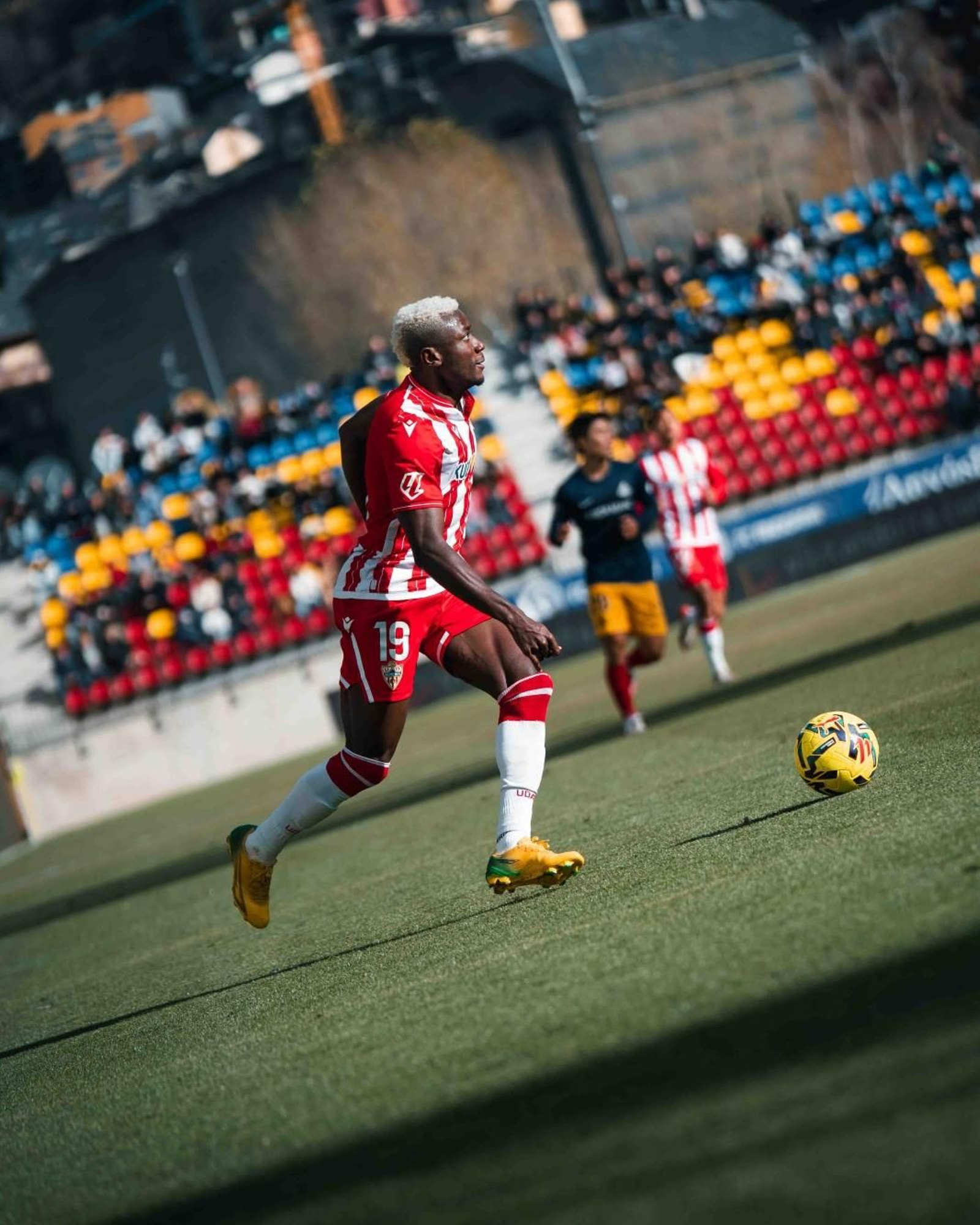 Patrick Soko, en plena galopada en el choque del pasado sábado.
