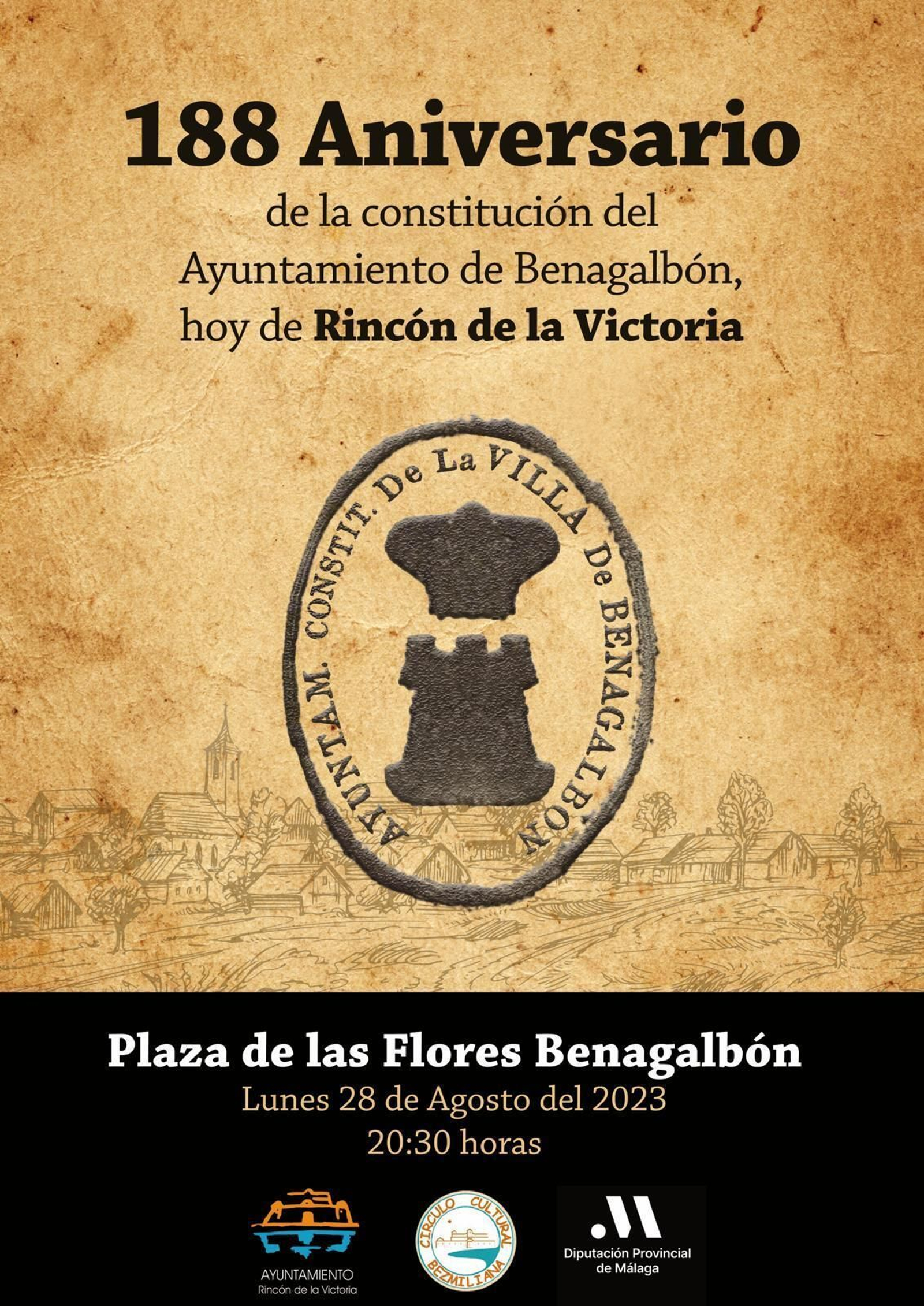 Cartel del 188 aniversario de la constitución del primer ayuntamiento del municipio Cartel del 188 aniversario de la constitución del primer ayuntamiento del municipio
