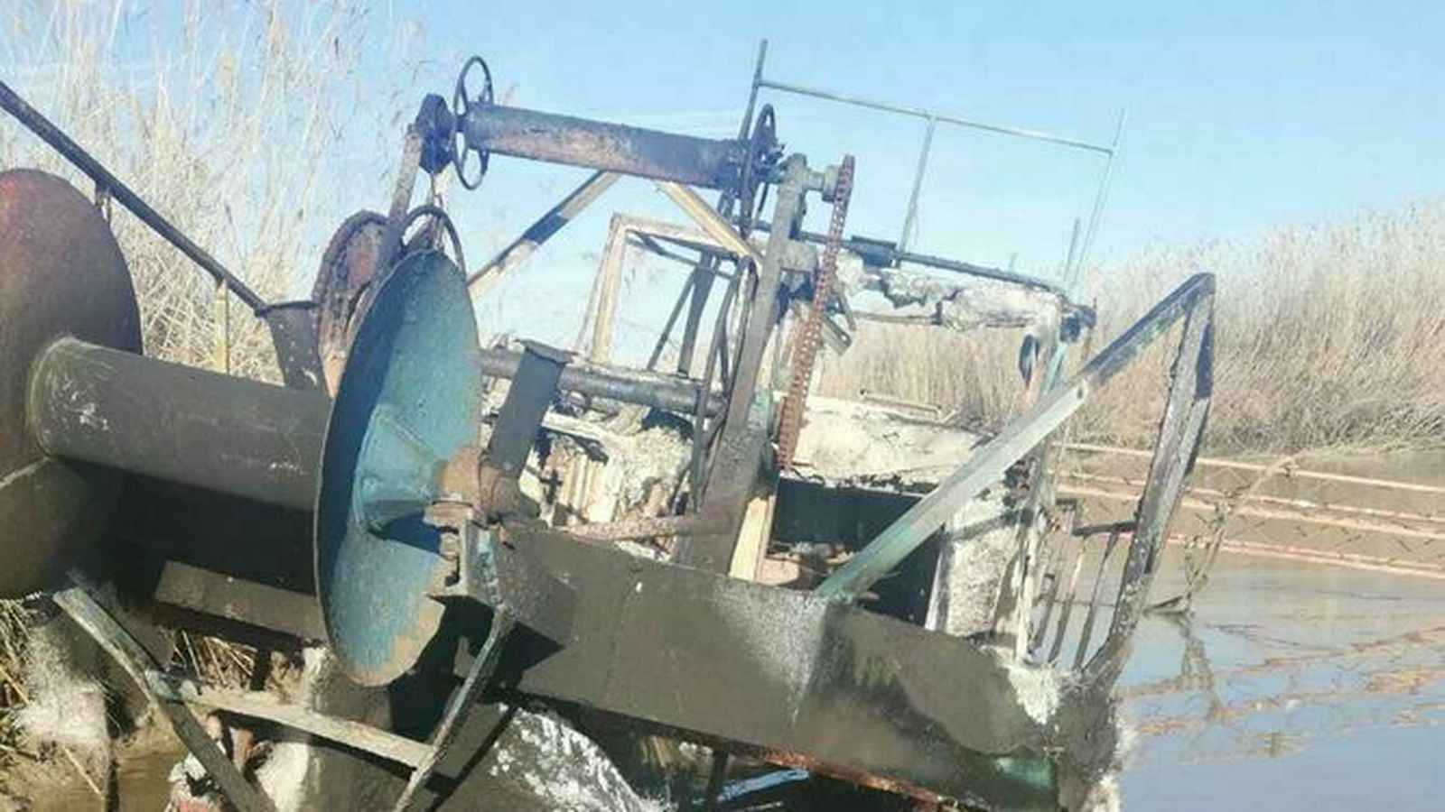 Estado en el que quedó el barco.