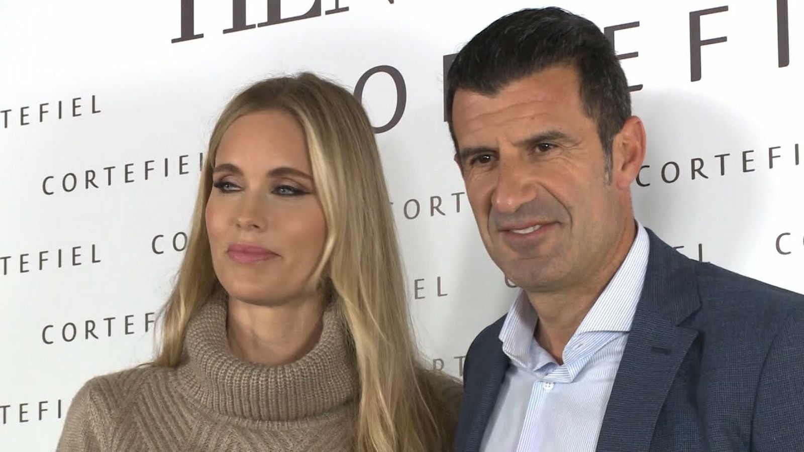 Figo y Helene Svedin presentan la nueva campaña de Cortefiel.