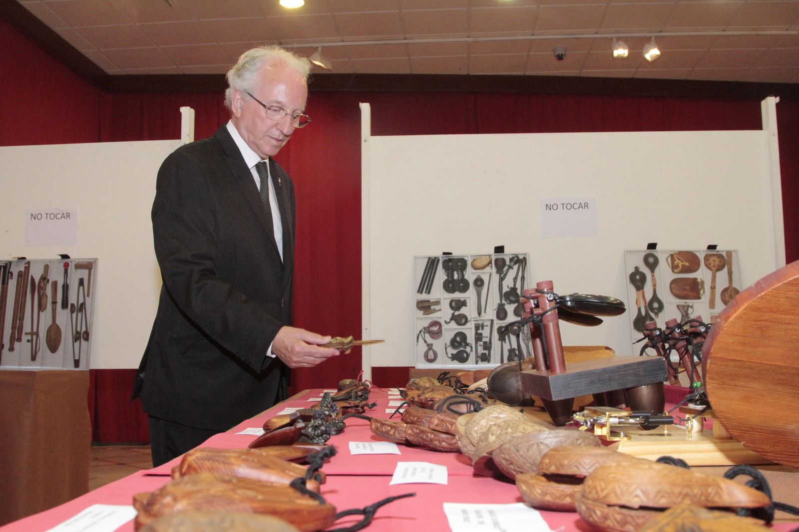 Vista de la exposición de castañuelas.