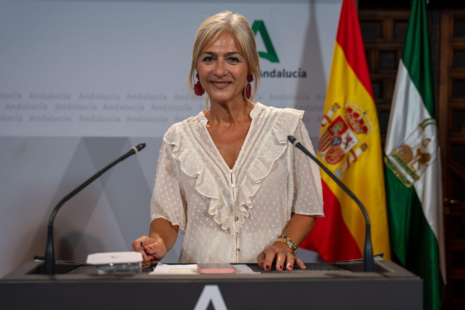 La consejera de Desarrollo Educativo, Patricia del Pozo, tras el Consejo de Gobierno de este martes.