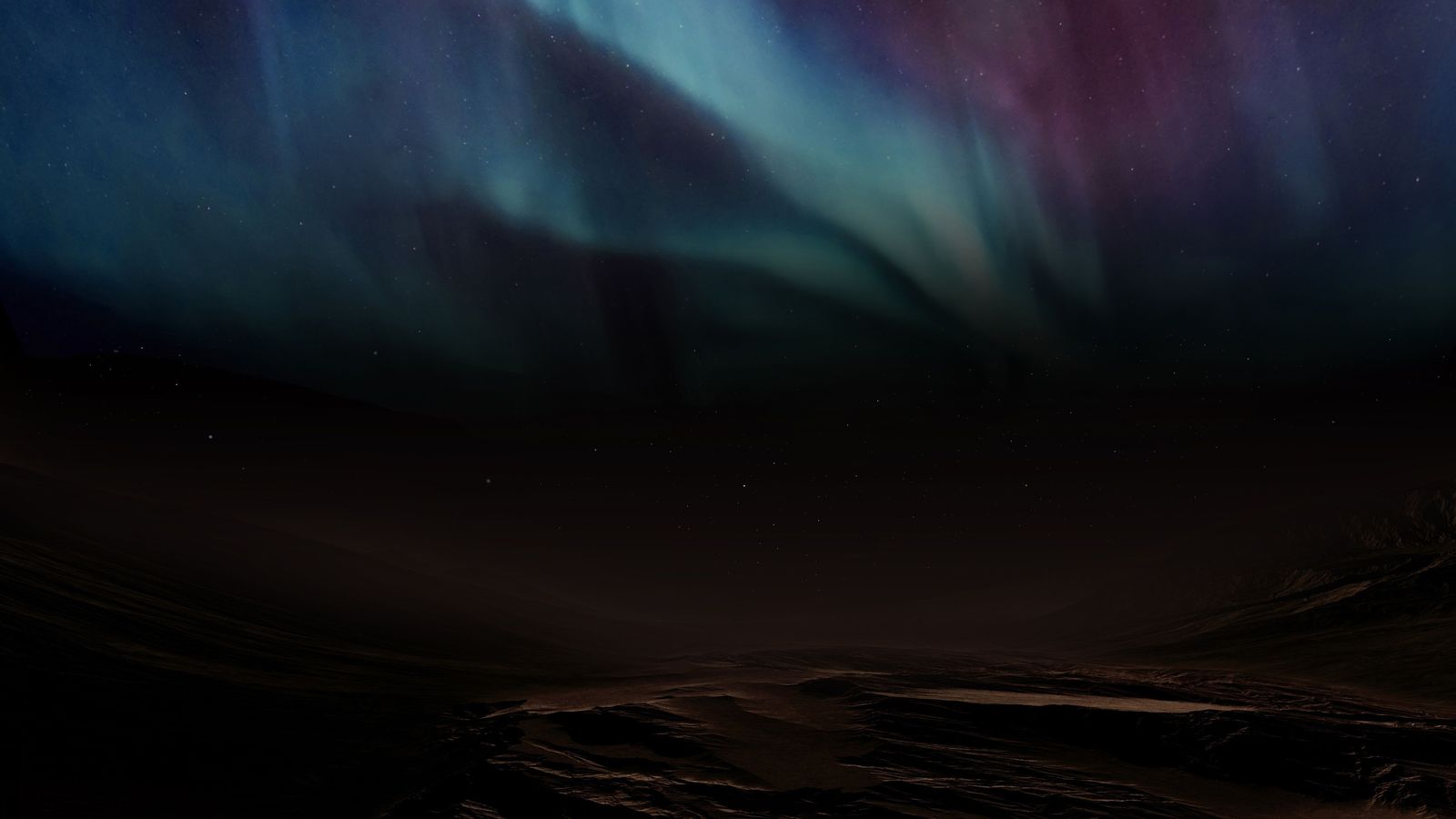 Imagen de una aurora discreta en la atmósfera de Marte