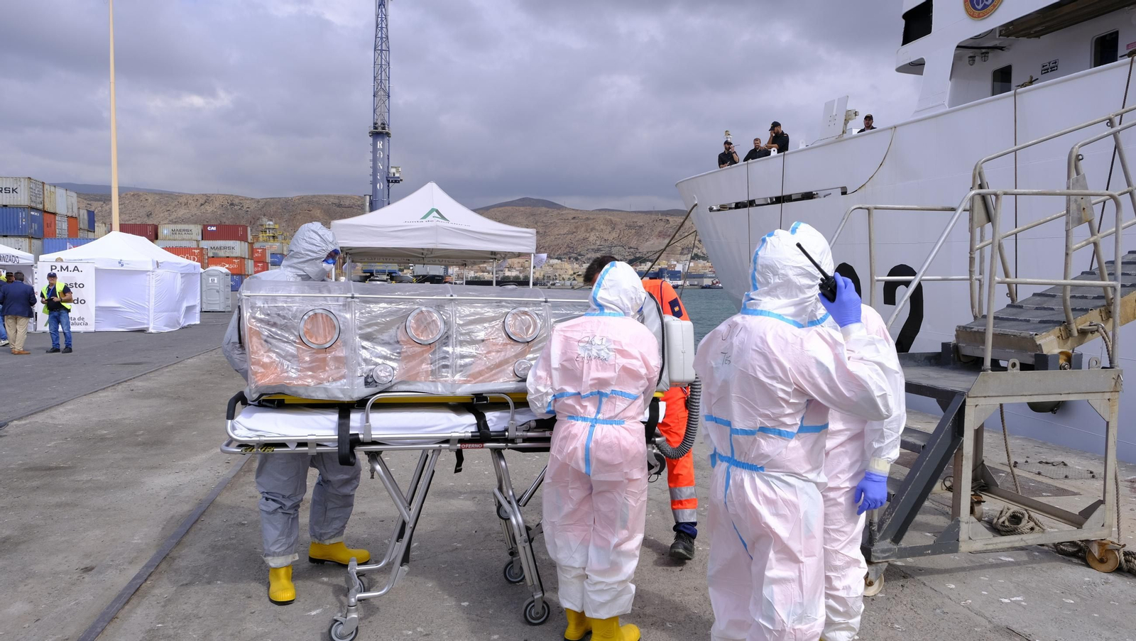 Ejercicio Marsec25 simulacro, en el Puerto de Almería, en imágenes