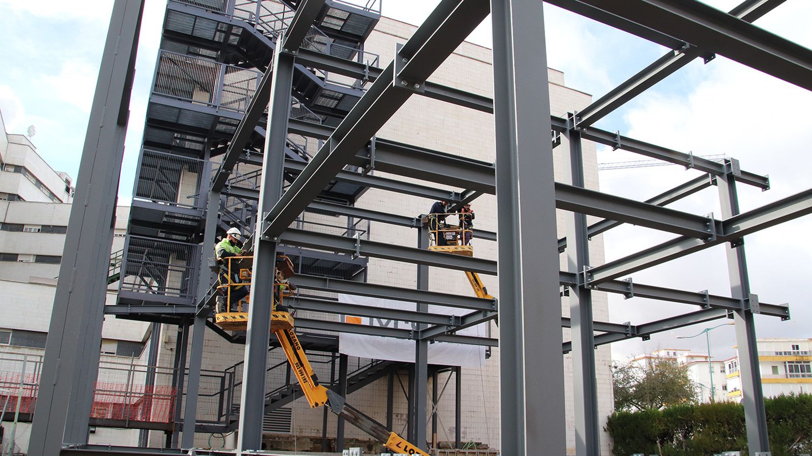 La estructura del edificio, que será inaugurado este mes.