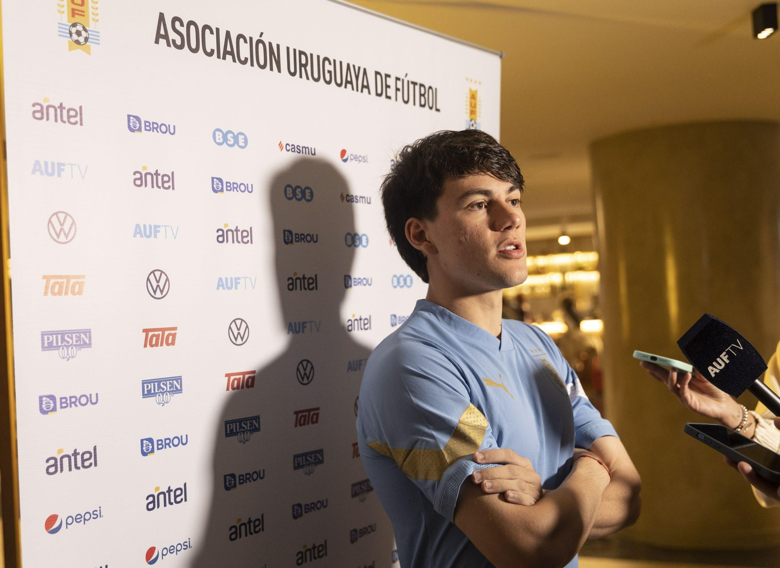 Pellistri, durante su concentración con Uruguay Pellistri, durante su concentración con Uruguay
