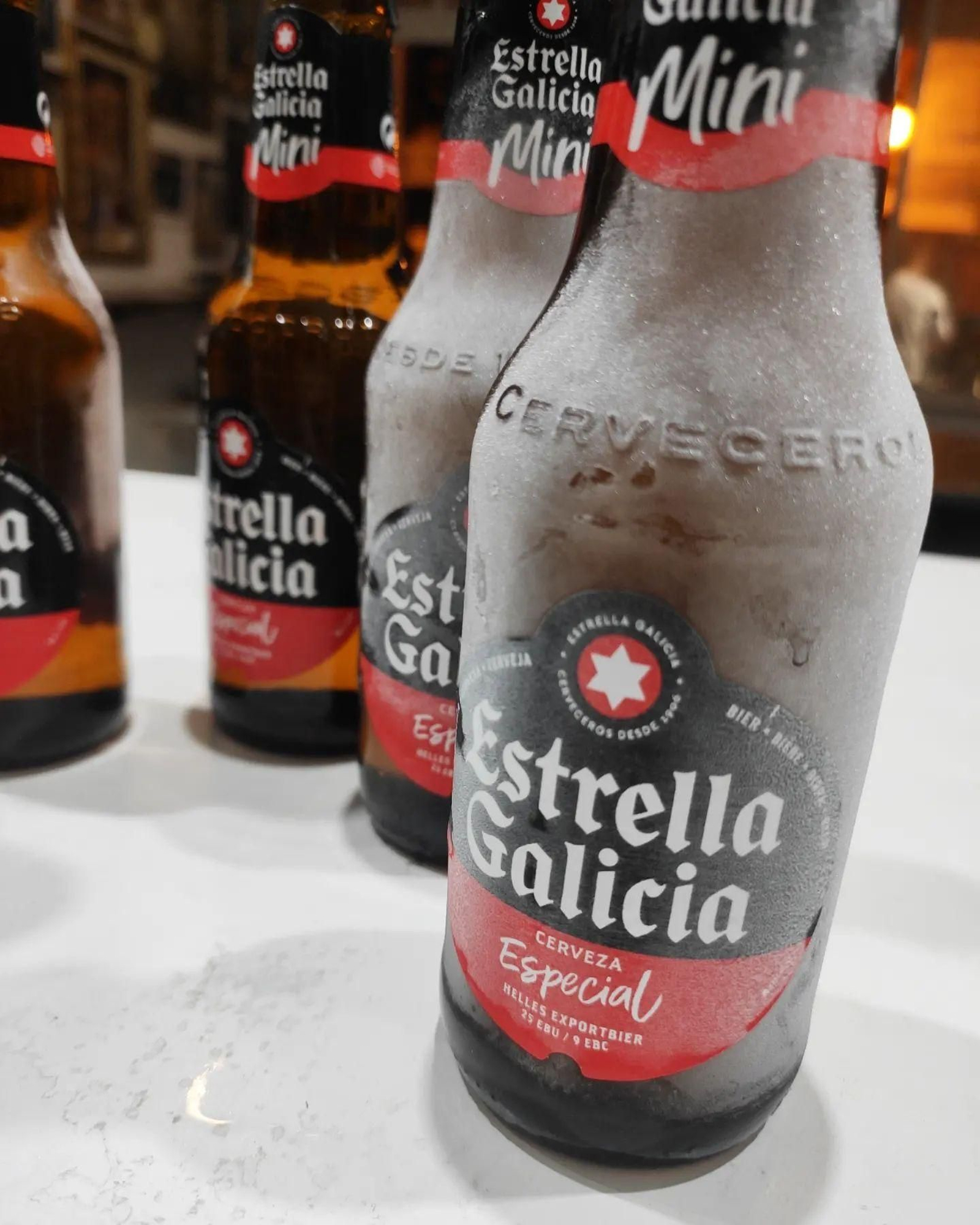 Estrella Galicia a punto de nieve