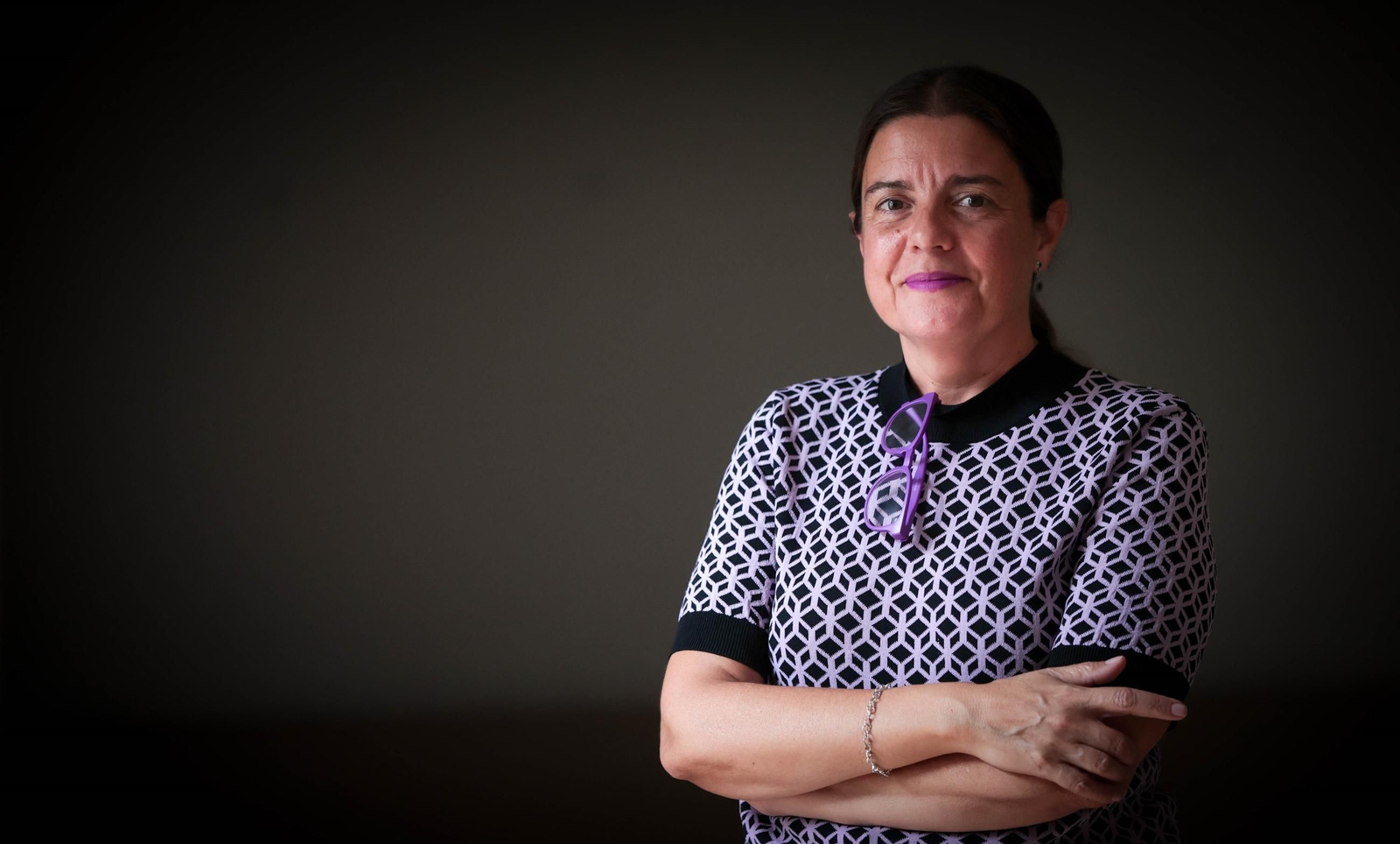 Verónica Guerrero posa para Diario de Jerez después de la entrevista.