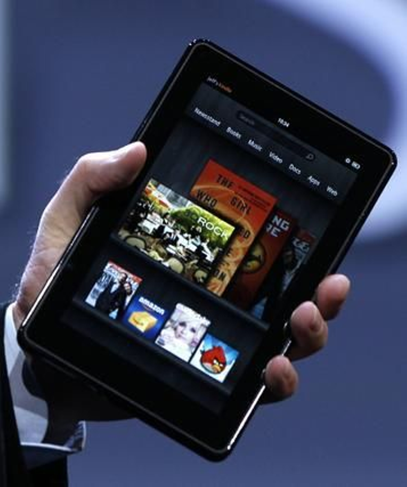 Amazon presenta los nuevos modelos de Kindle, entre ellos Fire, el debut de la compañía en el mundo de los 'tablets'.

Foto: Reuters
