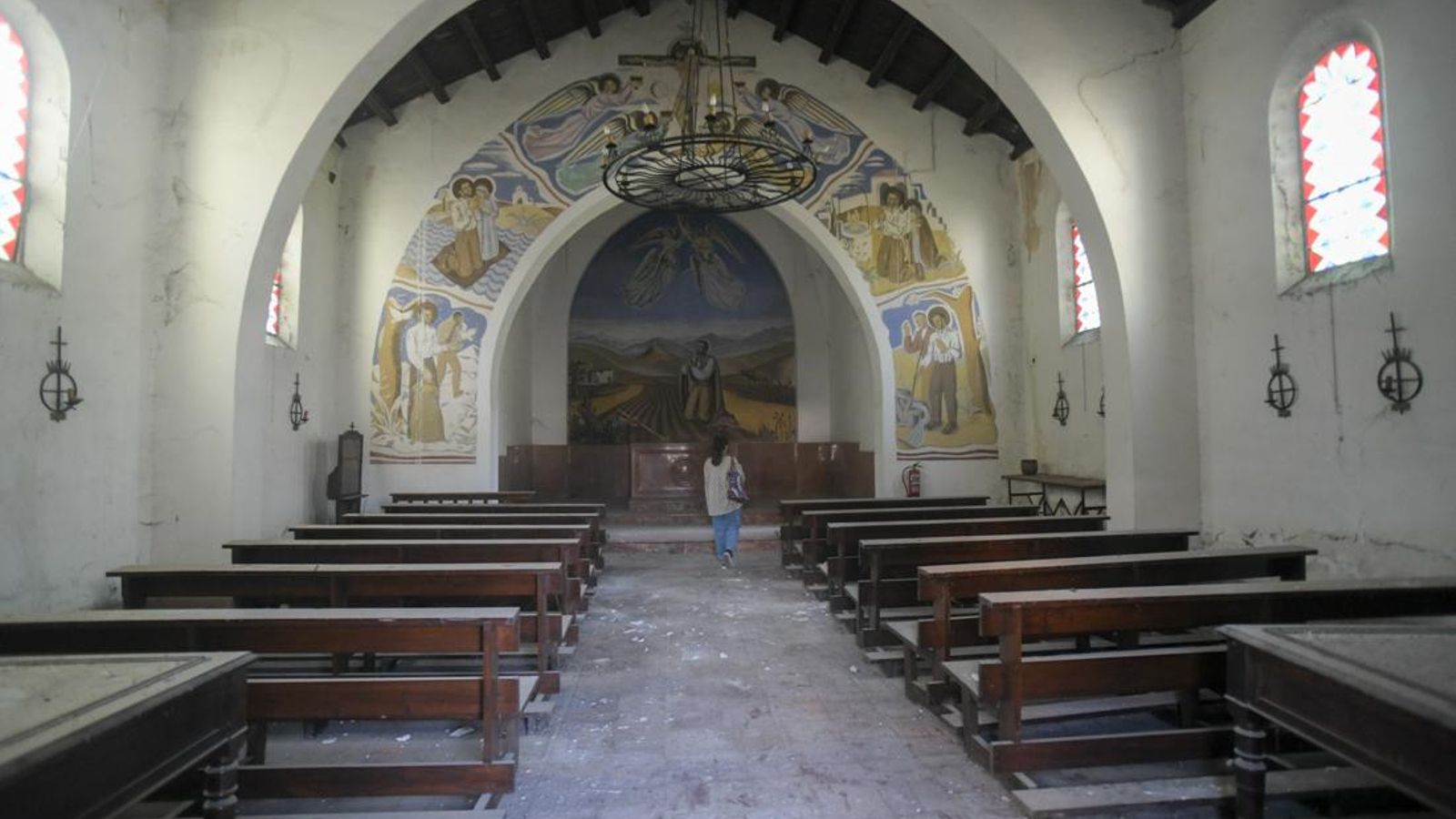 Interior de la capilla, que también se transformará.