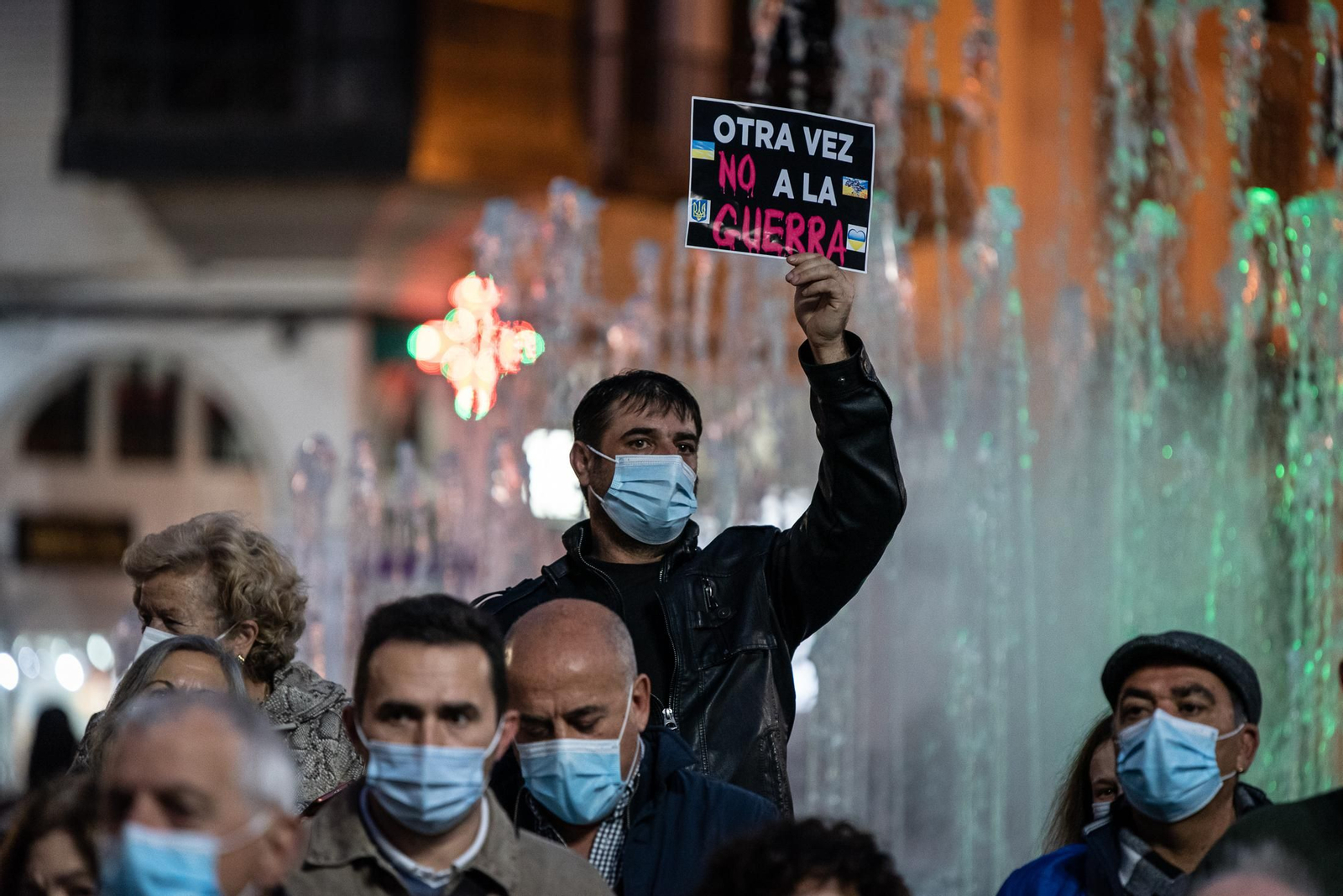 Imágenes de la concentración contra la guerra en Ucrania