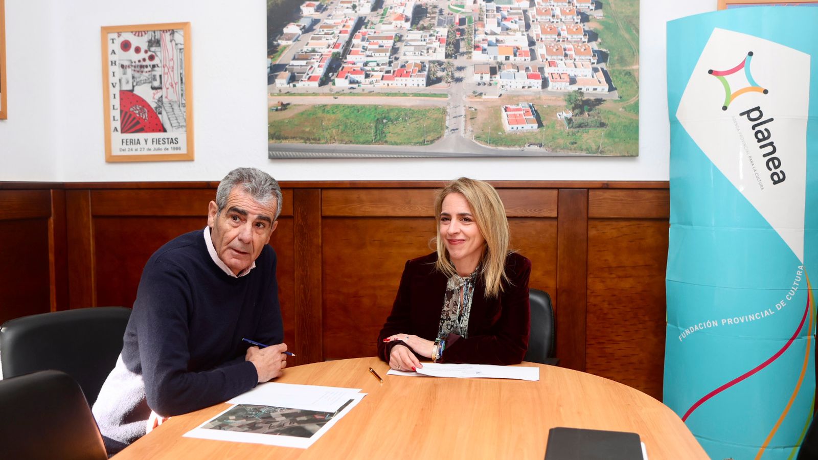 Almudena Martinez, con Diego España en Tahivilla.