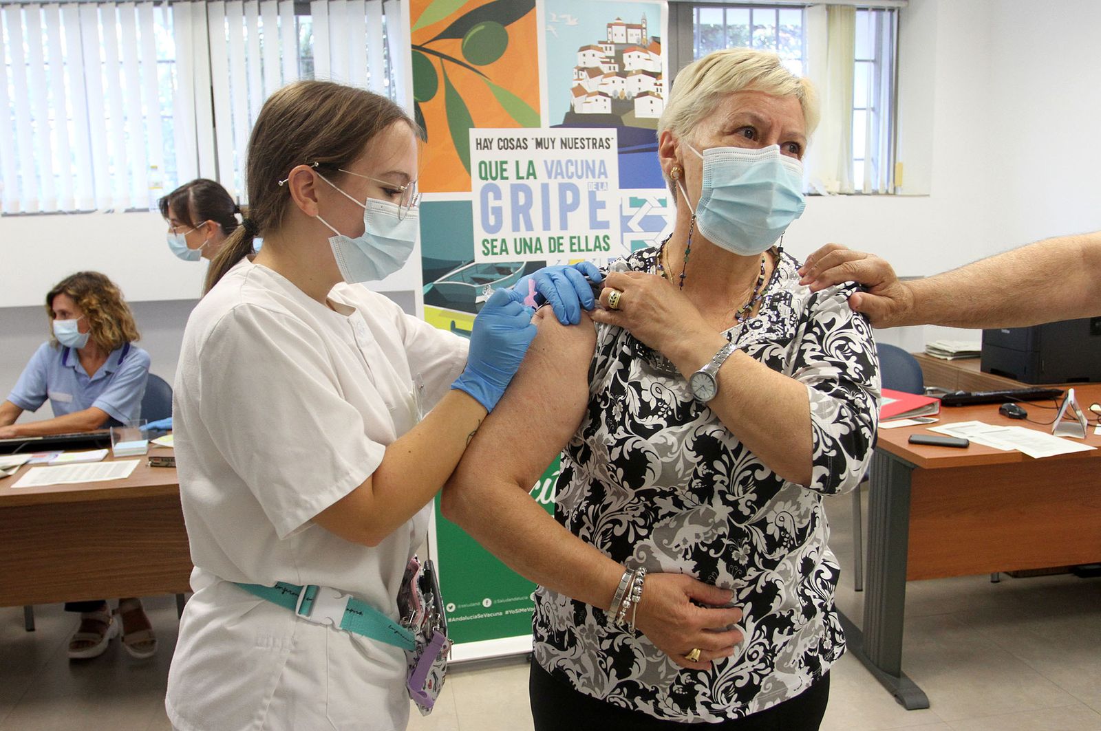 Vacunación contra la gripe en Huelva.