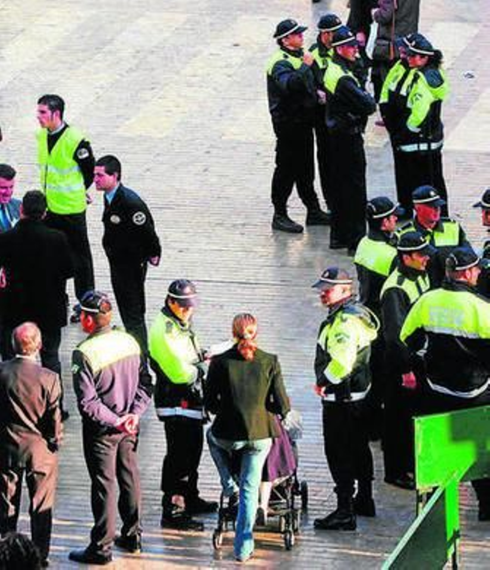 Un grupo de policías locales de Málaga.