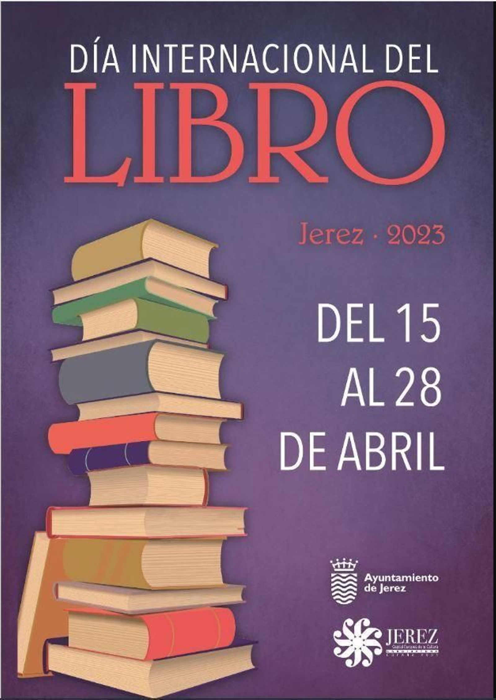 Cartel anunciador del Día Internacional del Libro.