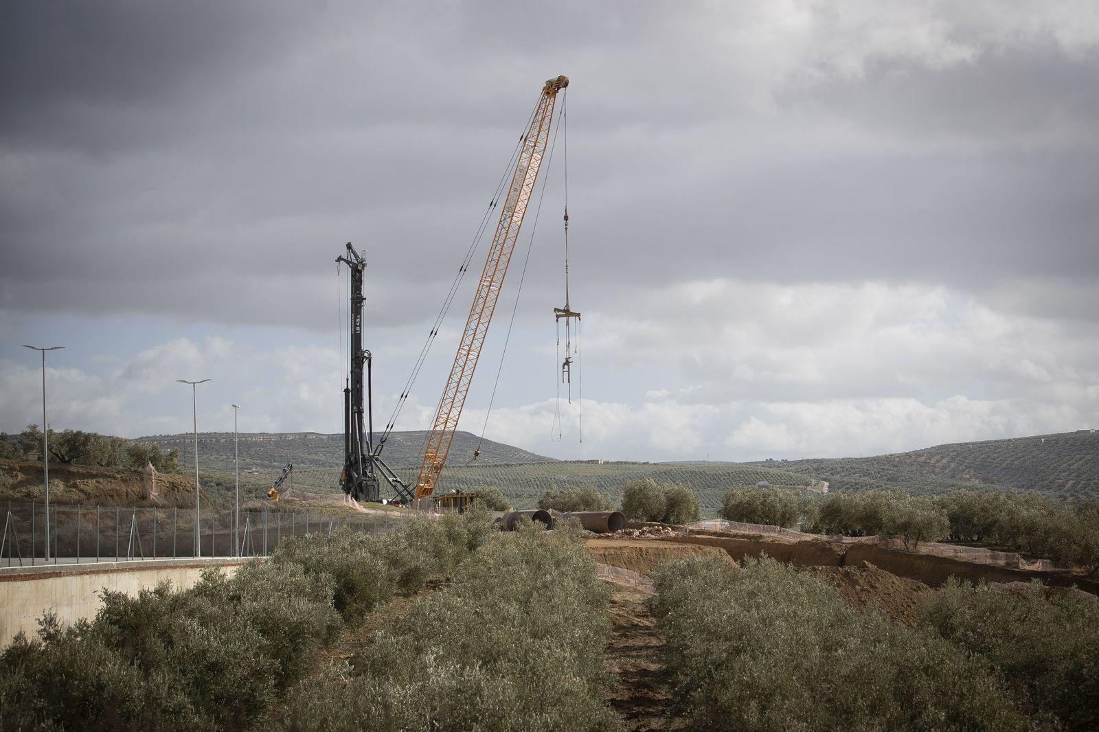 Obras en el tramo de A-92 de la Variante de Loja