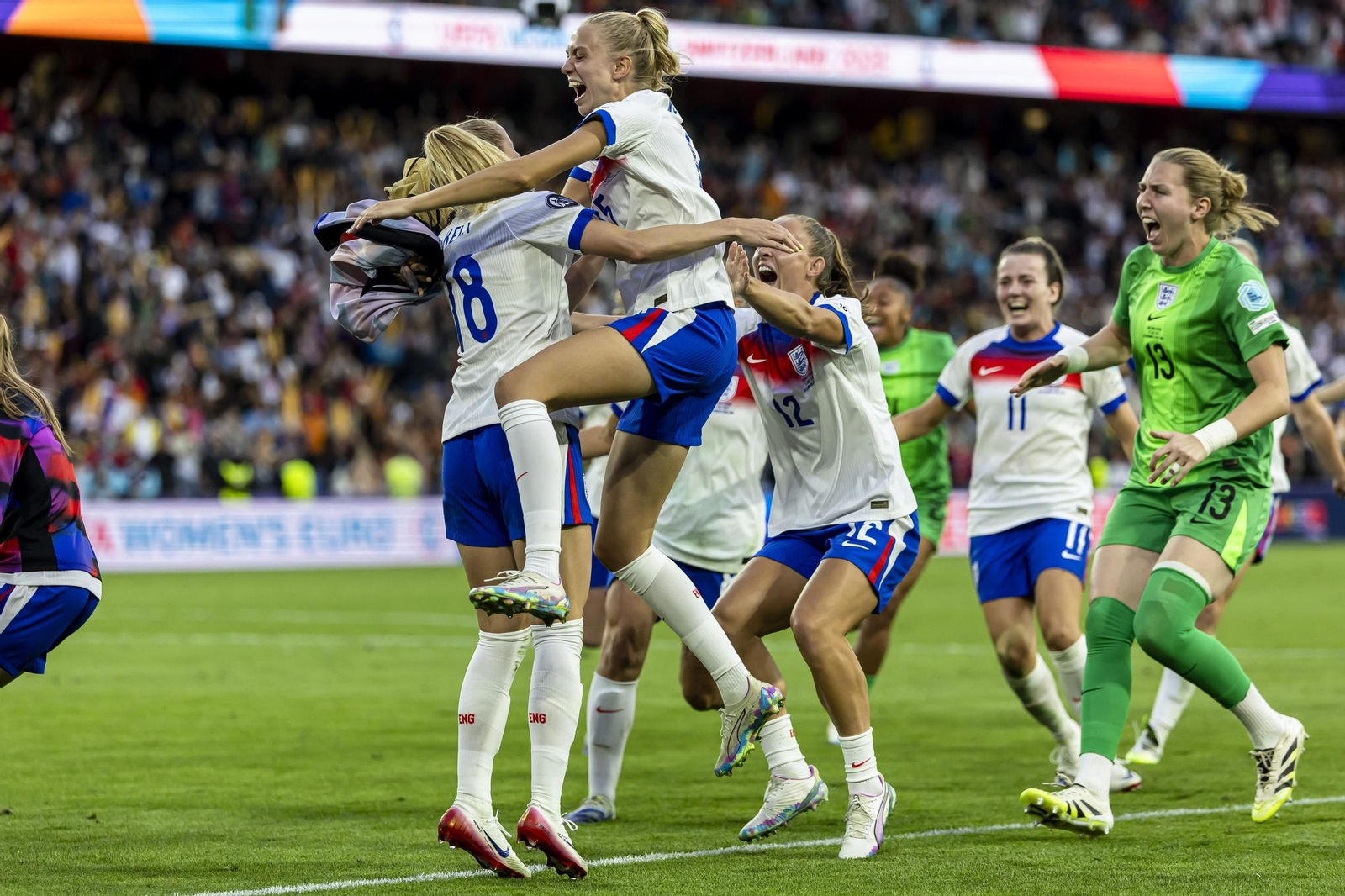 Las mejores imágenes de la final España - Inglaterra de la Eurocopa femenina