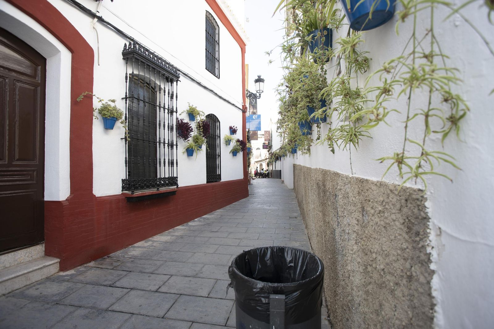 Una de las papeleres instaladas en una calle de Almonte.