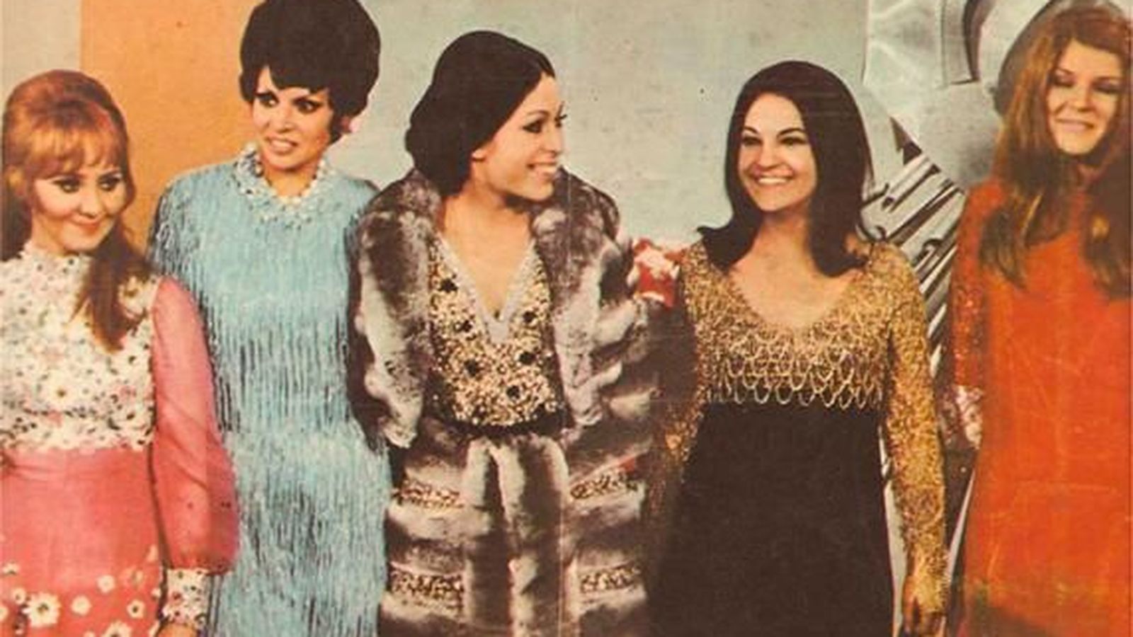 Las ganadoras en Madrid, en 1969, con Massiel en el centro