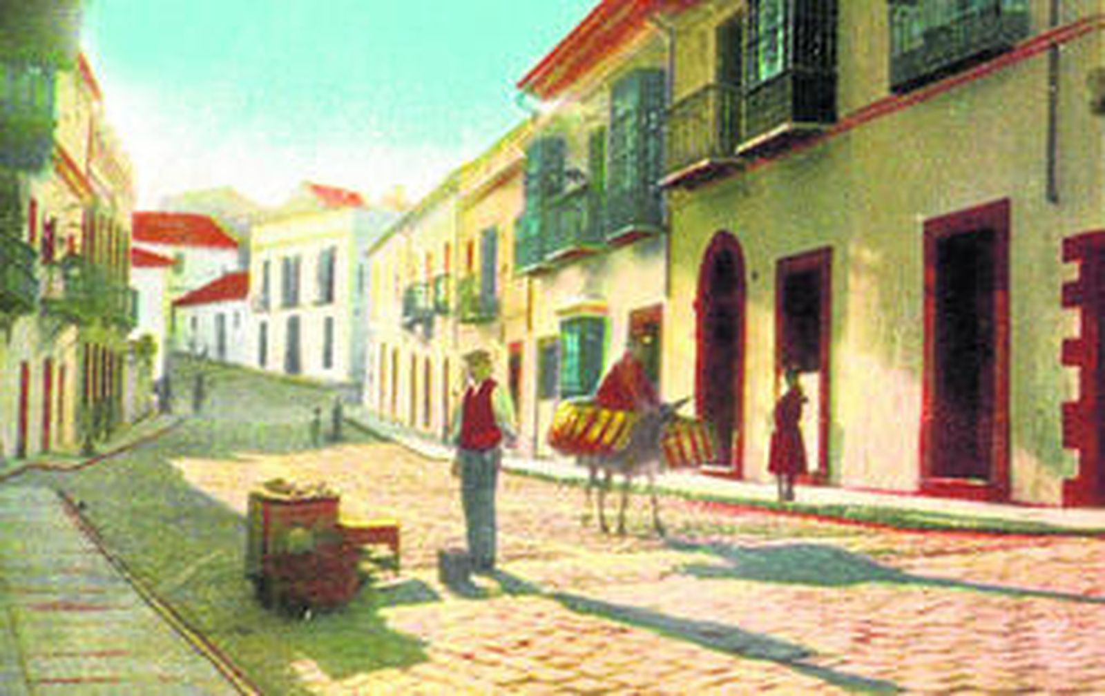 Calle General Castaños una de las primeras en ser empedradas.