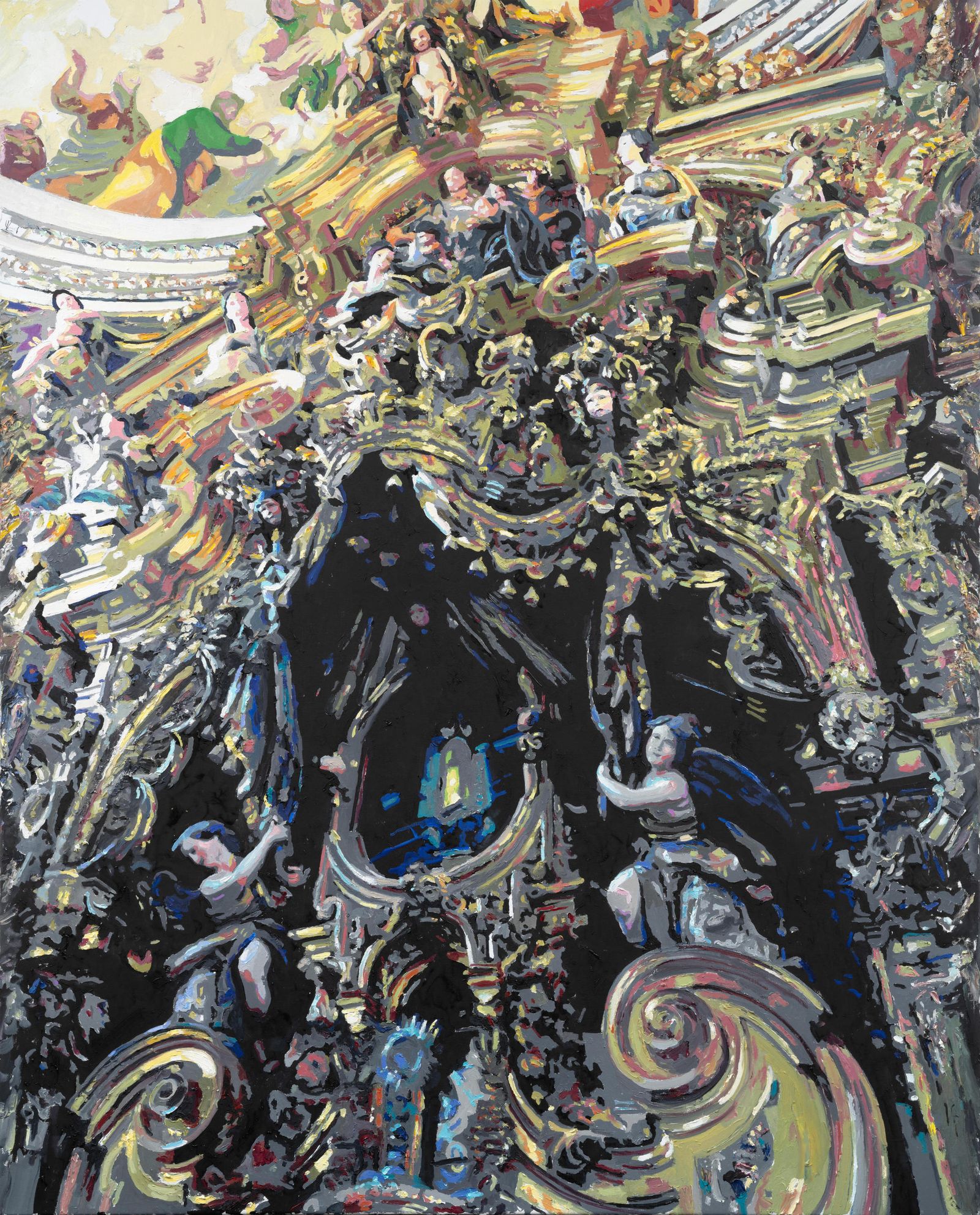 Una de las pinturas de la serie 'Abstracción barroca'.