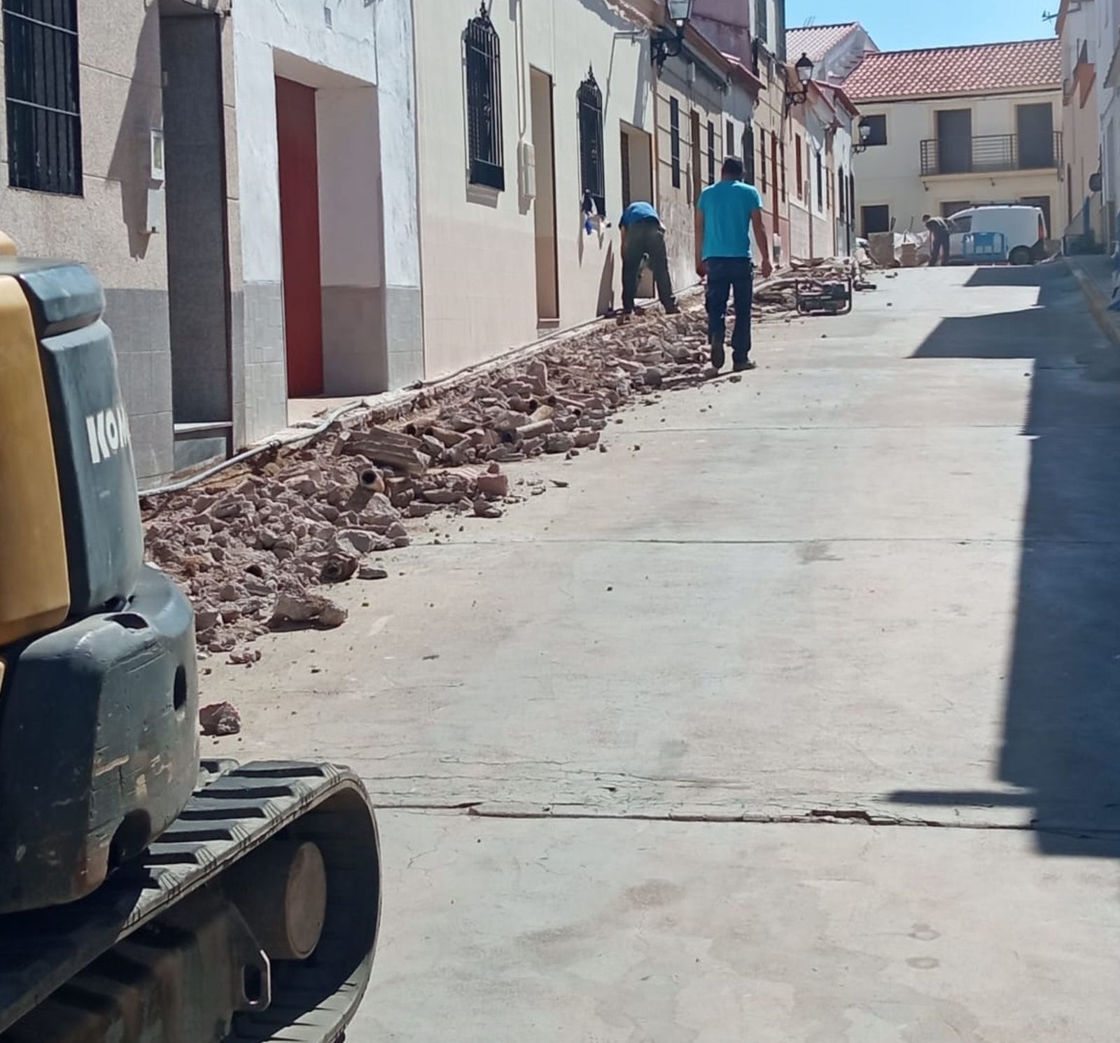 Obras en la red de abastecimiento de la calle San José de Peñarroya-Pueblonuevo.
