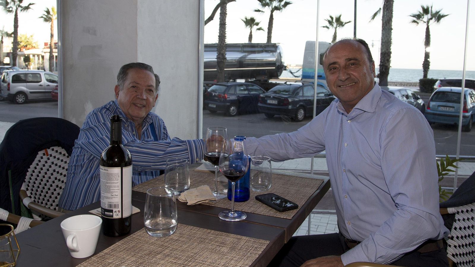 Adolfo Jaime y Juan Luis Pinto, durante la conversación