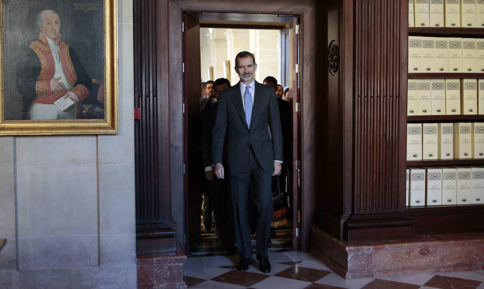 El Rey en el Archivo de Indias.