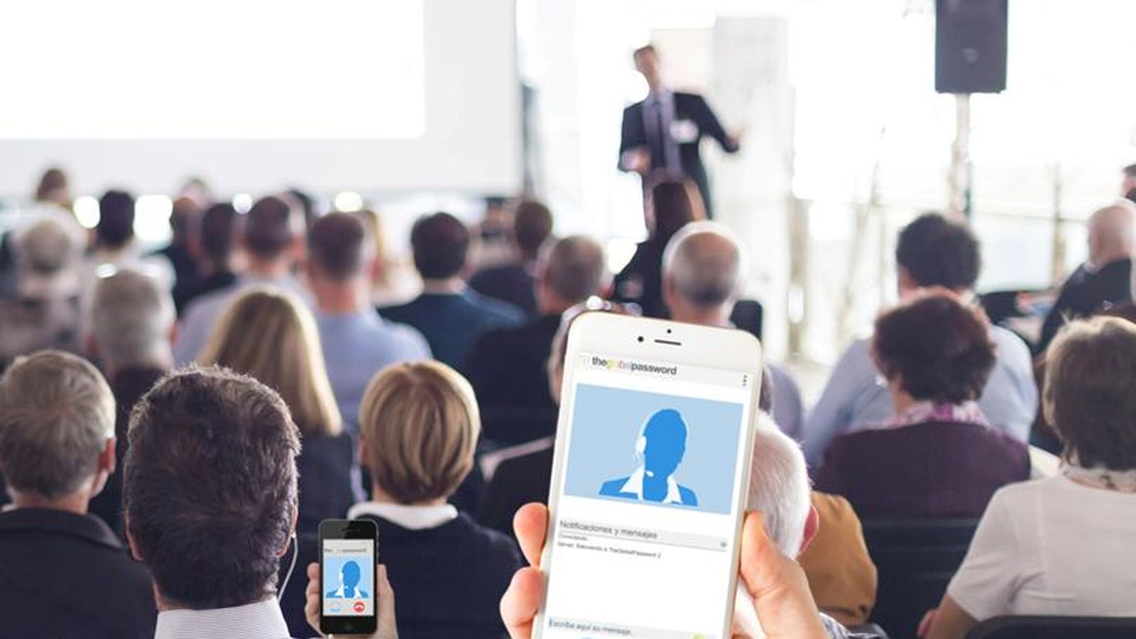 El móvil es la herramienta básica en la traducción simultánea en eventos.