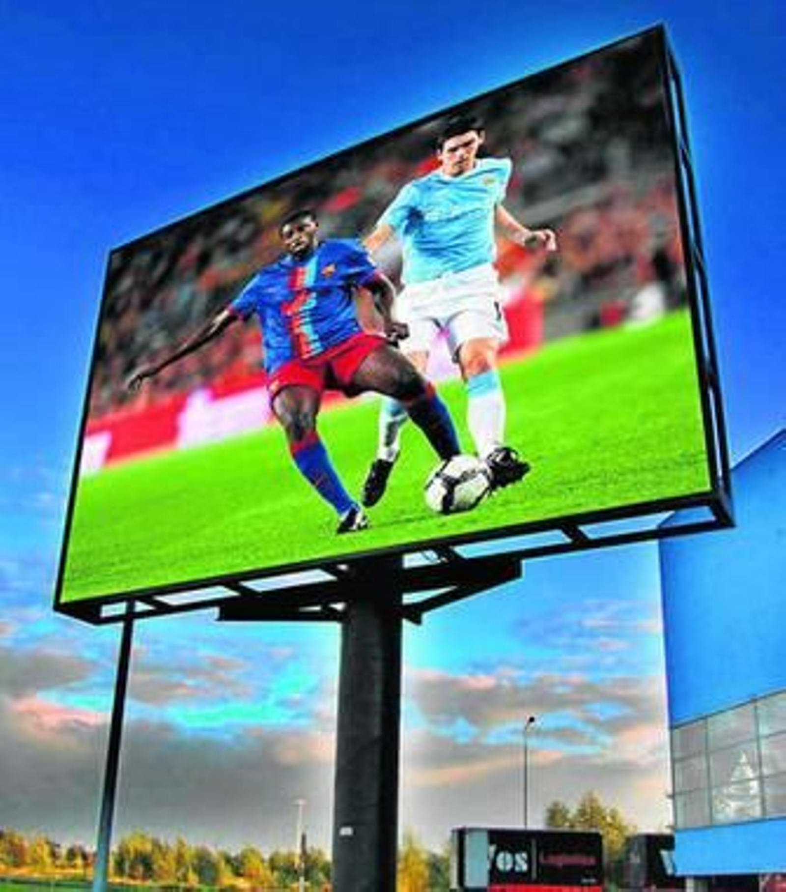 Recreación de una de las pantallas LED de gran tamaño que se va a instalar en la capital gaditana.